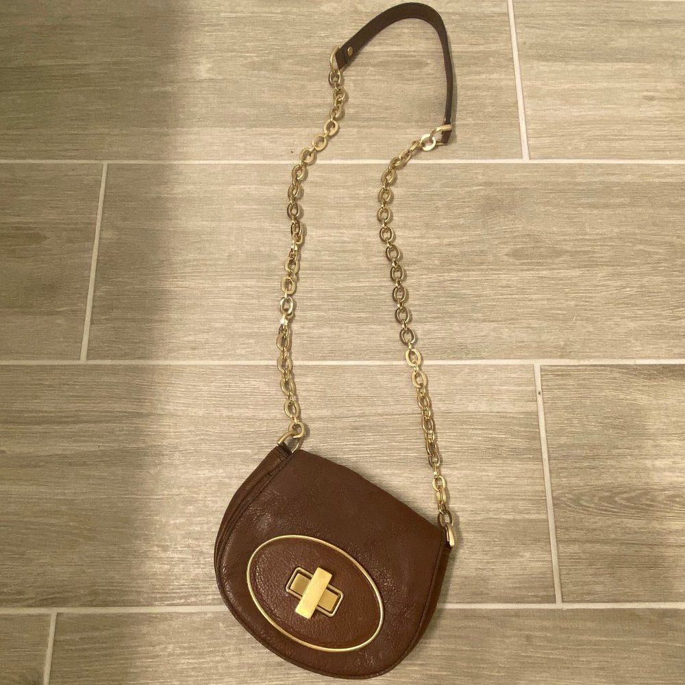 Cole Haan Small Leather Crossbody with Chain Strap